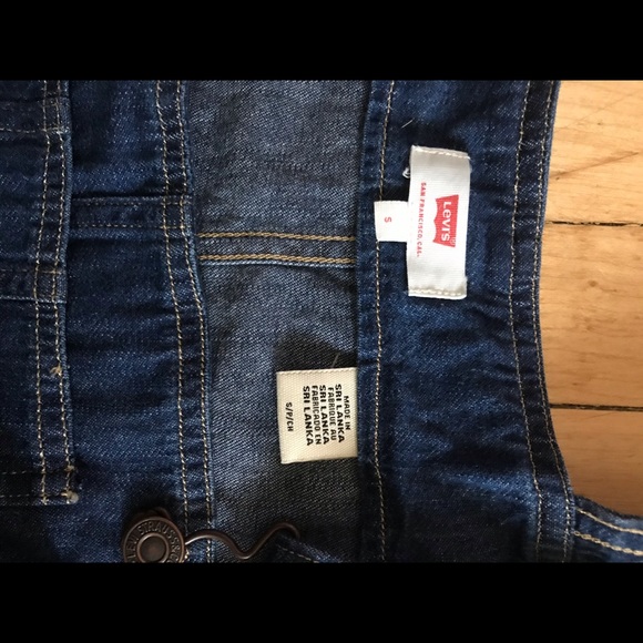 Levi’s denim skirtall overalls sm - Picture 5 of 8